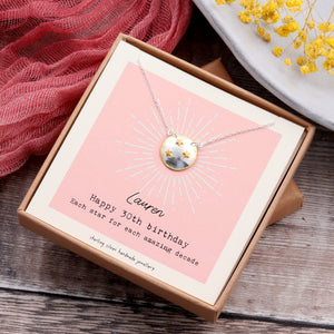 Sterling Silver 30th Birthday Star Necklace Handmade - sterling silver-NuNu jewellery