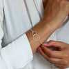 Silver And Gold Circle Bestie Bracelet - sterling silver-NuNu jewellery