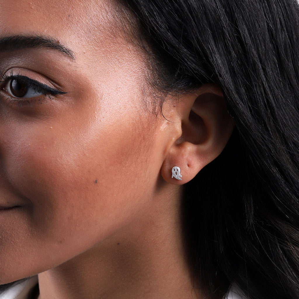 Earrings In A Message Bottle 'Boo' - sterling silver-NuNu jewellery