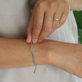 Sterling Silver Pentacle Friendship Bracelet - sterling silver-NuNu jewellery