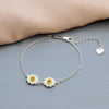 Two Daisies Bracelet - sterling silver-NuNu jewellery