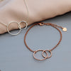 Two Circles Bracelet - sterling silver-NuNu jewellery