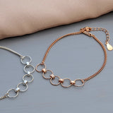 Joined Circles Bracelet - sterling silver-NuNu jewellery
