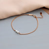 Sterling Silver Two Pearl Bracelet - sterling silver-NuNu jewellery