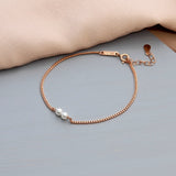 Sterling Silver Two Pearl Bracelet - sterling silver-NuNu jewellery