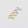 Sterling Silver Shapes Hoop Earrings - sterling silver-NuNu jewellery