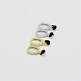 Sterling Silver Shapes Hoop Earrings - sterling silver-NuNu jewellery