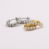 Sterling silver mini pearls hoop - sterling silver-NuNu jewellery