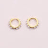 Sterling silver mini pearls hoop - sterling silver-NuNu jewellery