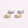 Sterling silver mini pearls hoop - sterling silver-NuNu jewellery