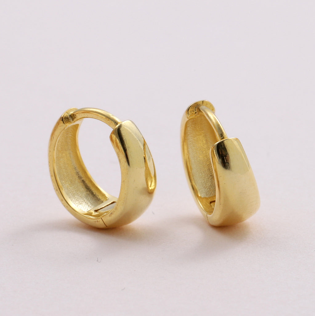 Sterling silver chunky ear hoop - sterling silver-NuNu jewellery