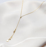 gold plated sterling silver heart hanging necklace - sterling silver-NuNu jewellery