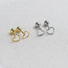 Sterling Silver Heart Earrings with Ball End - sterling silver-NuNu jewellery