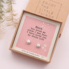 Mother's Day Sterling Silver Pearl Earrings For Nana - sterling silver-NuNu jewellery