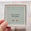 Belated Birthday Sterling Silver Heart Earrings - sterling silver-NuNu jewellery
