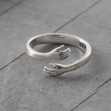 Sterling Silver Hug Ring - sterling silver-NuNu jewellery
