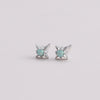 Turquoise gem stone sterling silver star earrings - sterling silver-NuNu jewellery