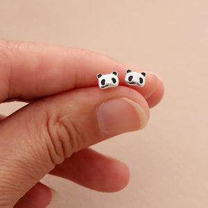 Sterling Silver Panda Earrings - sterling silver-NuNu jewellery