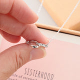 Sisterhood Two Circles Necklace - sterling silver-NuNu jewellery