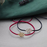 Sterling Silver Pentacle Friendship Bracelet - sterling silver-NuNu jewellery