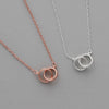 Sisterhood Two Circles Necklace - sterling silver-NuNu jewellery