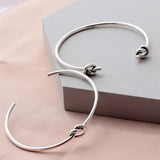 Sterling Silver Friendship Knot Bangle - sterling silver-NuNu jewellery