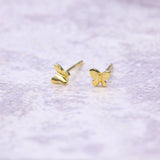 Gold Plated Tiny Earrings - sterling silver-NuNu jewellery