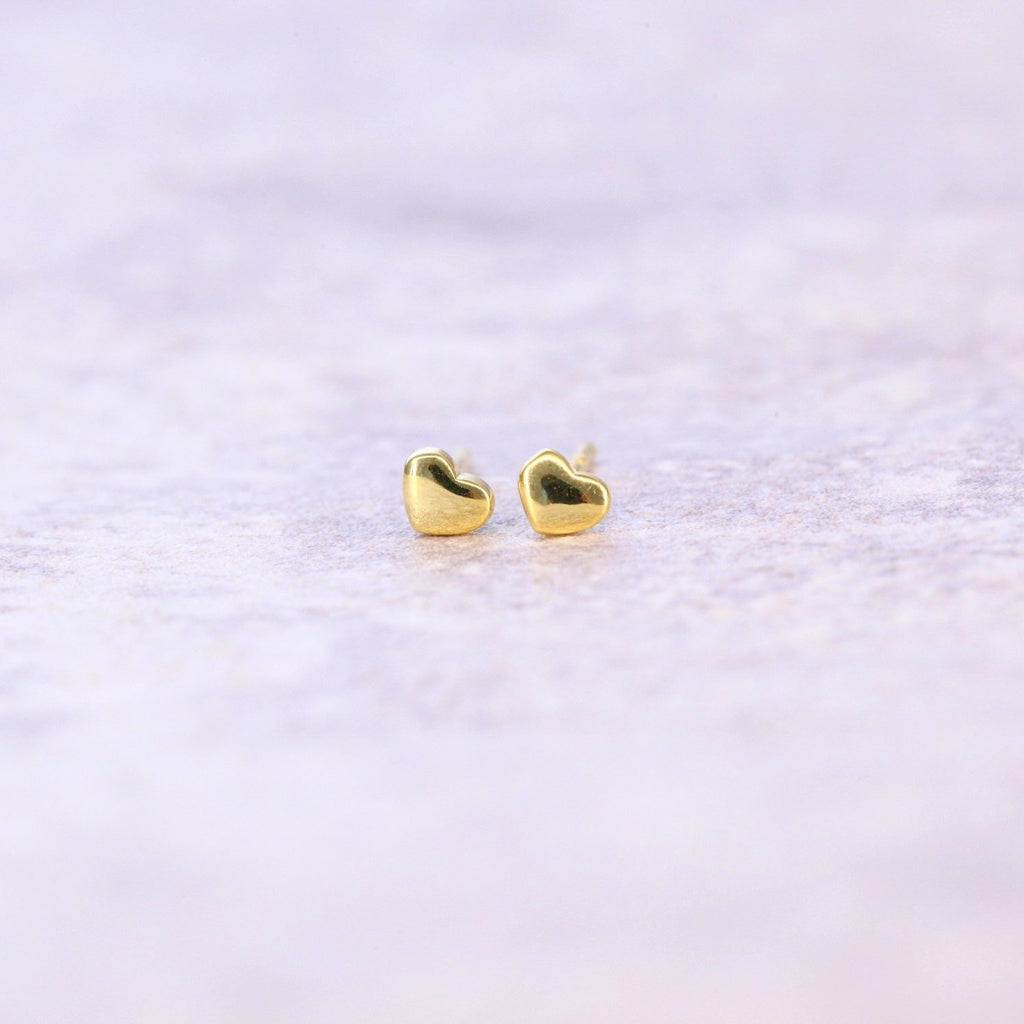 Gold Plated Tiny Earrings - sterling silver-NuNu jewellery