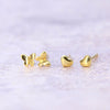 Gold Plated Tiny Earrings - sterling silver-NuNu jewellery