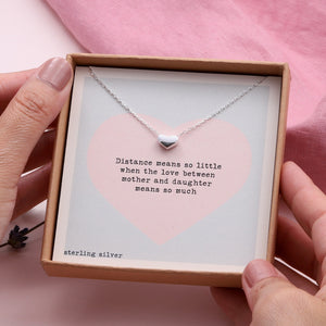 Mother And Daughter Distance Necklace - sterling silver-NuNu jewellery