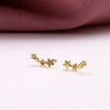 Sterling Silver Four Stars Ear Studs - sterling silver-NuNu jewellery