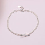 Sterling silver Mini Interlocking Links Bracelet - sterling silver-NuNu jewellery