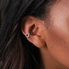 Sterling Silver Open Circles Ear Cuff - sterling silver-NuNu jewellery
