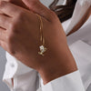 Sterling silver floral alphabet necklace or earring studs UVWXYZ - sterling silver-NuNu jewellery