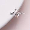 Sterling Silver Snake Shape Cuff Earring - sterling silver-NuNu jewellery