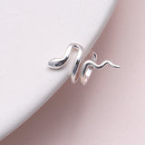 Sterling Silver Snake Shape Cuff Earring - sterling silver-NuNu jewellery