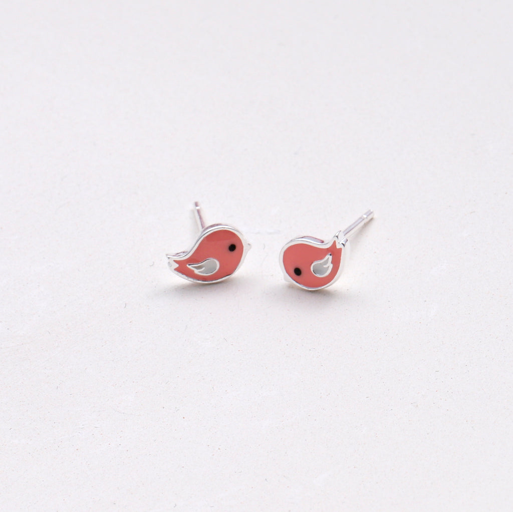 Sterling Silver Little Bird Earrings - sterling silver-NuNu jewellery