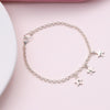Sterling Silver Family Initial Star Bracelet - sterling silver-NuNu jewellery