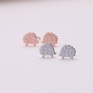 Sterling Silver Hedgehog Earrings - sterling silver-NuNu jewellery