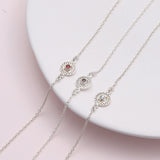 Birthstone Necklace Or Bracelet - sterling silver-NuNu jewellery