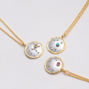 Solid Sterling Silver Constellation Birthstone Necklace-LIBRA,SCORPIO,SAGITTARIUS - sterling silver-NuNu jewellery