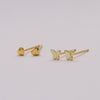 Gold Plated Tiny Earrings - sterling silver-NuNu jewellery