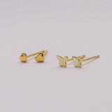 Gold Plated Tiny Earrings - sterling silver-NuNu jewellery