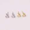 Sterling Silver Tiny Little Aeroplane Earrings - sterling silver-NuNu jewellery