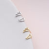 Sterling Silver Cutout Angel Wing Earrings - sterling silver-NuNu jewellery