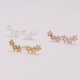 Sterling Silver Twinkle Star Earrings Studs - sterling silver-NuNu jewellery