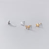 Gold Plated Sterling Silver Star Cluster Earrings - sterling silver-NuNu jewellery