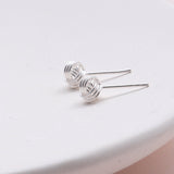 Sterling Silver Friendship Knot Ear Studs Earrings - sterling silver-NuNu jewellery