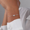 Sterling Silver Heart Charm Bracelet With Initial - sterling silver-NuNu jewellery