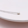 Delicate Pearl Sterling Silver Necklace - sterling silver-NuNu jewellery